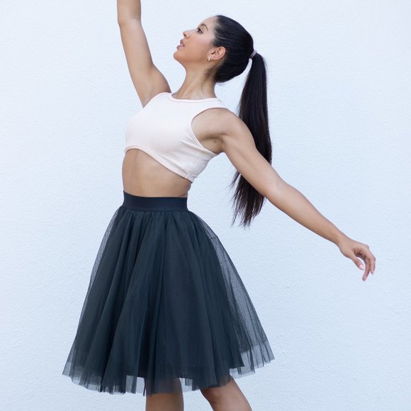 Over the Knee Dark Gray tutu - Picture 3 of 8